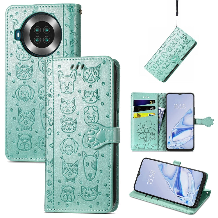 Lovely Cat and Dog Embossing Pattern Horizontal Flip Leather Case , with Holder & Card Slots & Wallet & Cartoon Clasp & Lanyard, For CUBOT Note 20, For Oukitel C21, For OnePlus Nord 2 5G