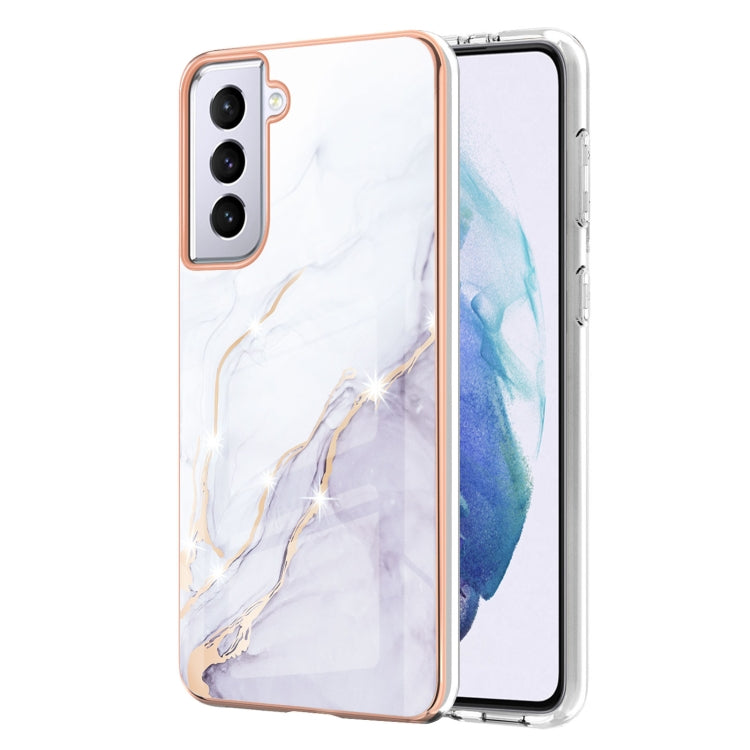 Electroplating Marble Pattern Dual-side IMD TPU Shockproof Case, For Samsung Galaxy S21+ 5G, For Samsung Galaxy S20, For Samsung Galaxy S20+, For Samsung Galaxy S20 Ultra, For Samsung Galaxy A72 5G / 4G