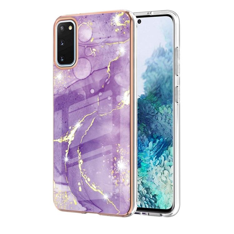 Electroplating Marble Pattern Dual-side IMD TPU Shockproof Case, For Samsung Galaxy S21+ 5G, For Samsung Galaxy S20, For Samsung Galaxy S20+, For Samsung Galaxy S20 Ultra, For Samsung Galaxy A72 5G / 4G