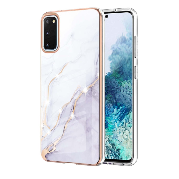 Electroplating Marble Pattern Dual-side IMD TPU Shockproof Case, For Samsung Galaxy S21+ 5G, For Samsung Galaxy S20, For Samsung Galaxy S20+, For Samsung Galaxy S20 Ultra, For Samsung Galaxy A72 5G / 4G