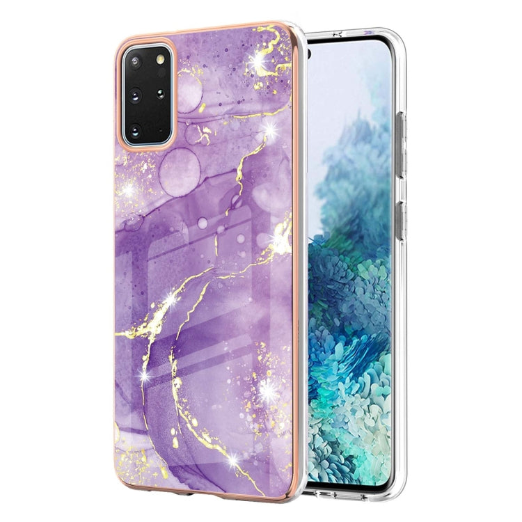 Electroplating Marble Pattern Dual-side IMD TPU Shockproof Case, For Samsung Galaxy S21+ 5G, For Samsung Galaxy S20, For Samsung Galaxy S20+, For Samsung Galaxy S20 Ultra, For Samsung Galaxy A72 5G / 4G