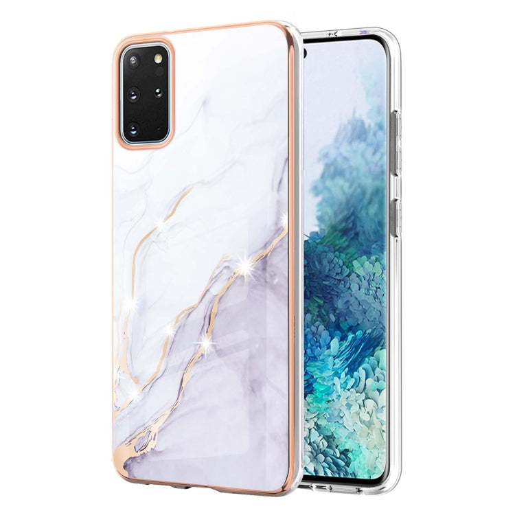 Electroplating Marble Pattern Dual-side IMD TPU Shockproof Case, For Samsung Galaxy S21+ 5G, For Samsung Galaxy S20, For Samsung Galaxy S20+, For Samsung Galaxy S20 Ultra, For Samsung Galaxy A72 5G / 4G