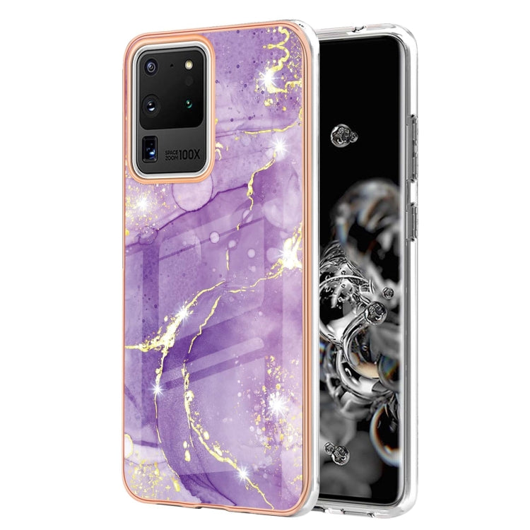 Electroplating Marble Pattern Dual-side IMD TPU Shockproof Case, For Samsung Galaxy S21+ 5G, For Samsung Galaxy S20, For Samsung Galaxy S20+, For Samsung Galaxy S20 Ultra, For Samsung Galaxy A72 5G / 4G