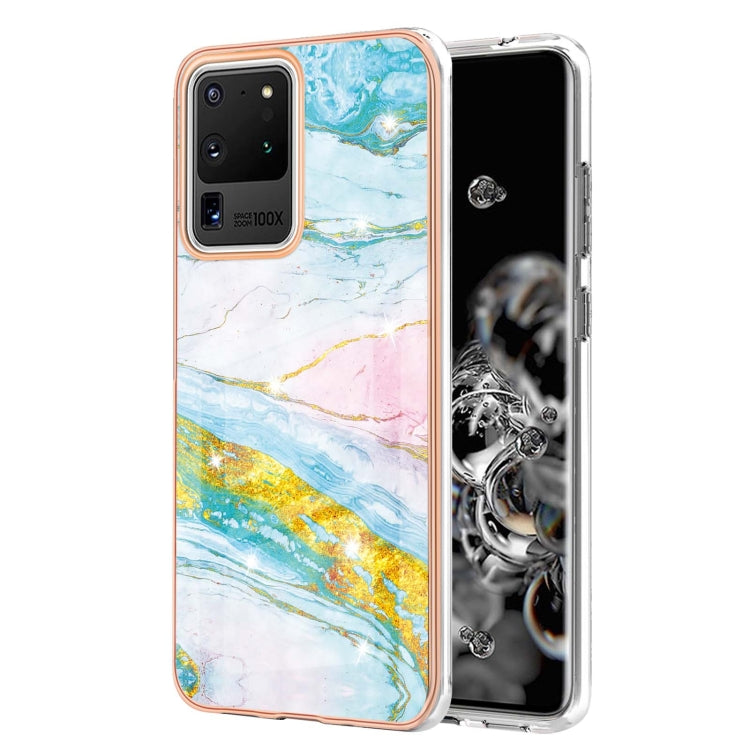 Electroplating Marble Pattern Dual-side IMD TPU Shockproof Case, For Samsung Galaxy S21+ 5G, For Samsung Galaxy S20, For Samsung Galaxy S20+, For Samsung Galaxy S20 Ultra, For Samsung Galaxy A72 5G / 4G