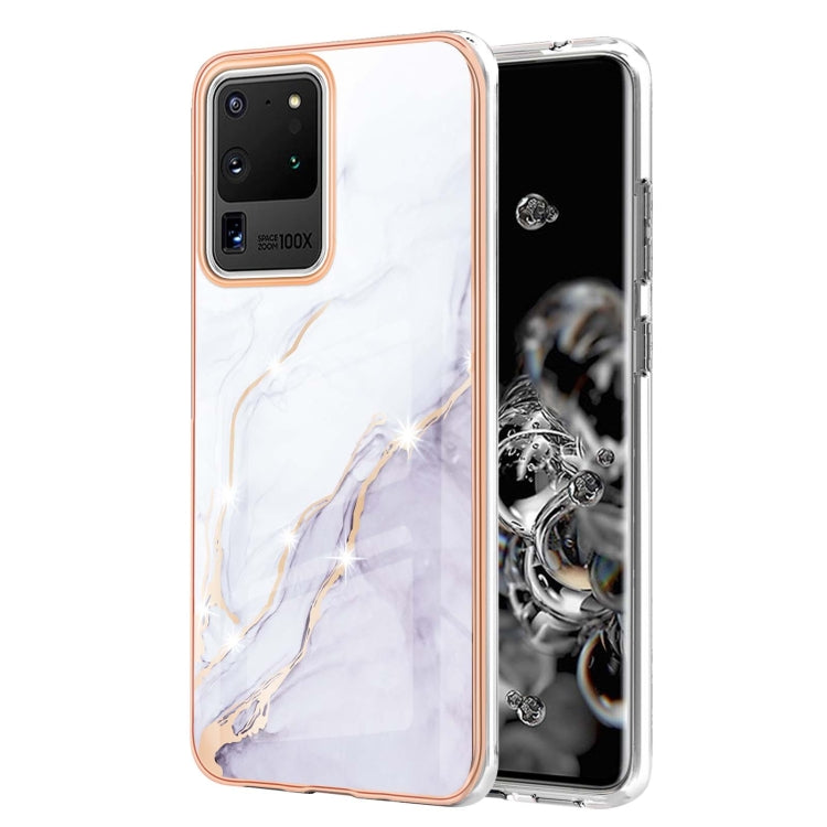 Electroplating Marble Pattern Dual-side IMD TPU Shockproof Case, For Samsung Galaxy S21+ 5G, For Samsung Galaxy S20, For Samsung Galaxy S20+, For Samsung Galaxy S20 Ultra, For Samsung Galaxy A72 5G / 4G