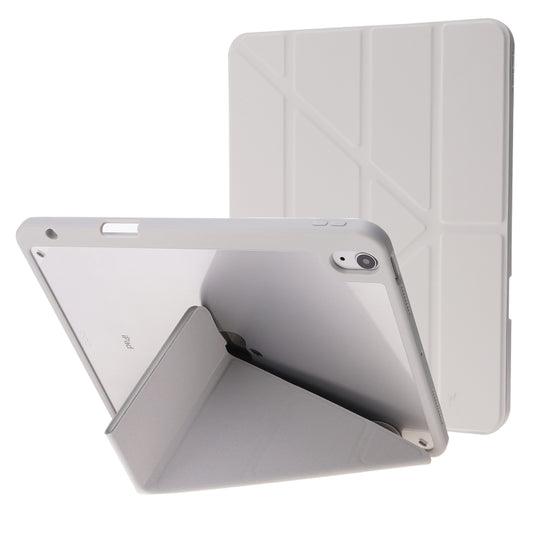 Deformation Transparent Acrylic Horizontal Flip PU Leather Case with Multi-folding Holder & Sleep / Wake-up Function & Pen Slot, For iPad Air 2022 / 2020 10.9, For iPad Pro 11.0 2021 / 2020 / 2018, For iPad 9.7 2017 / 2018 / Pro 9.7