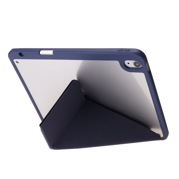 Deformation Transparent Acrylic Horizontal Flip PU Leather Case with Multi-folding Holder & Sleep / Wake-up Function & Pen Slot, For iPad Air 2022 / 2020 10.9, For iPad Pro 11.0 2021 / 2020 / 2018, For iPad 9.7 2017 / 2018 / Pro 9.7��������������������...