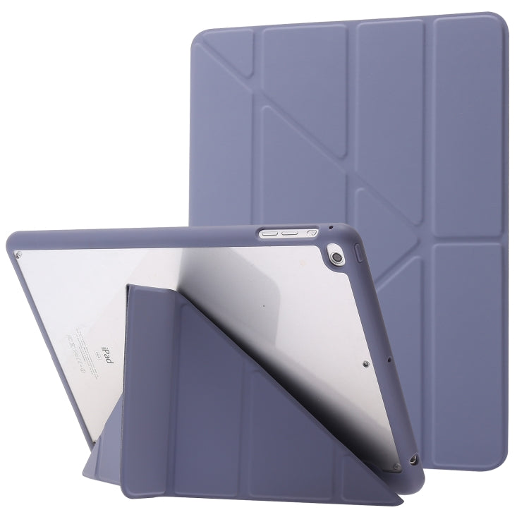 Deformation Transparent Acrylic Horizontal Flip PU Leather Case with Multi-folding Holder & Sleep / Wake-up Function & Pen Slot, For iPad Air 2022 / 2020 10.9, For iPad Pro 11.0 2021 / 2020 / 2018, For iPad 9.7 2017 / 2018 / Pro 9.7