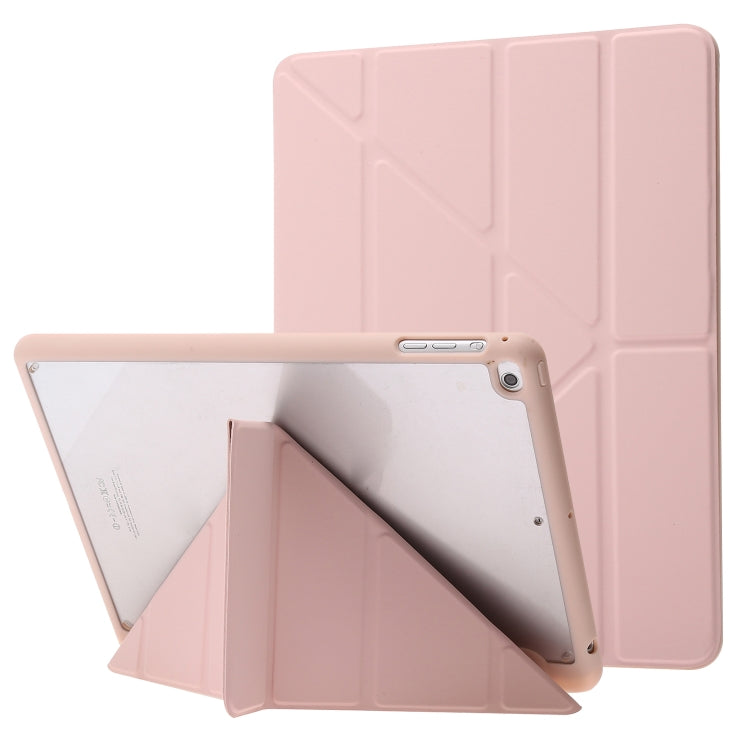 Deformation Transparent Acrylic Horizontal Flip PU Leather Case with Multi-folding Holder & Sleep / Wake-up Function & Pen Slot, For iPad Air 2022 / 2020 10.9, For iPad Pro 11.0 2021 / 2020 / 2018, For iPad 9.7 2017 / 2018 / Pro 9.7