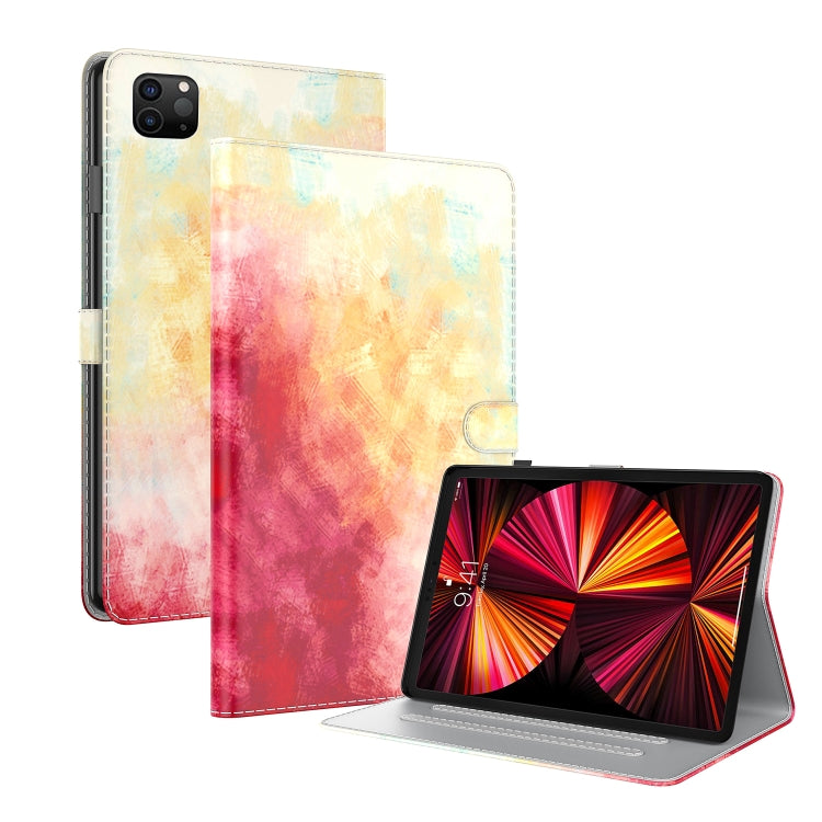 Watercolor Pattern Skin Feel Magnetic Horizontal Flip PU Leather Case with Holder & Card Slots & Photo Frame & Sleep / Wake-up Function, For iPad mini 2024 / mini 6, For iPad Pro 12.9 2022 / 2021 / 2020, For iPad Pro 11 2022 / 2021&2018 / Air 4 (2020)�...
