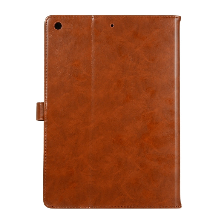 Crazy Horse Texture Horizontal Flip Leather Case with Buckle & Holder & Card Slots & Wallet & Photo Frame, For iPad 9.7 2018 / 2017, For iPad 10.2 2021 2020 2019 / 10.5