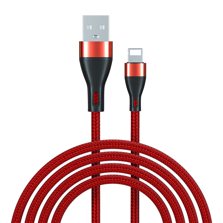 ADC-001 3A USB to 8 Pin Weave Fast Charging Data Cable, 1m 8 Pin, 2m 8 Pin