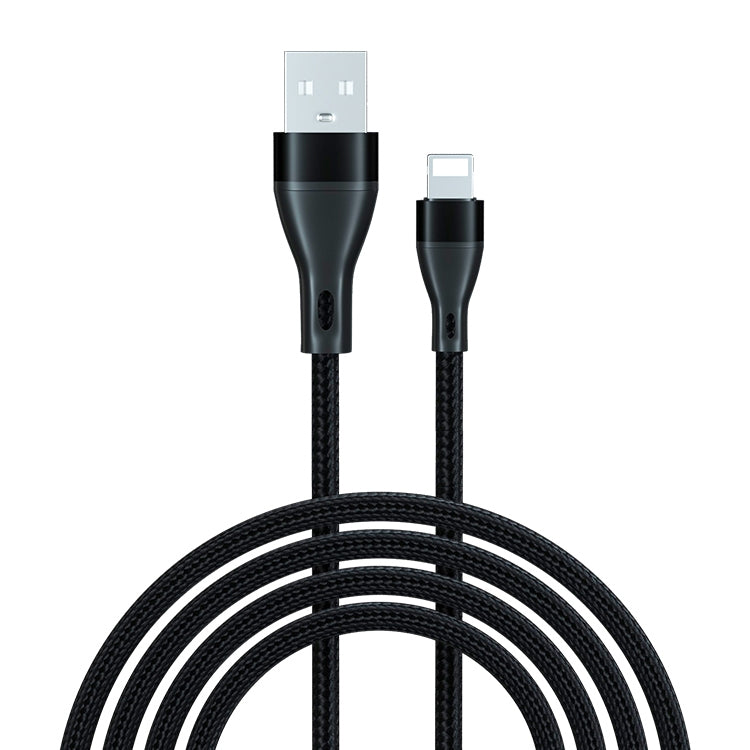 ADC-001 3A USB to 8 Pin Weave Fast Charging Data Cable, 1m 8 Pin, 2m 8 Pin