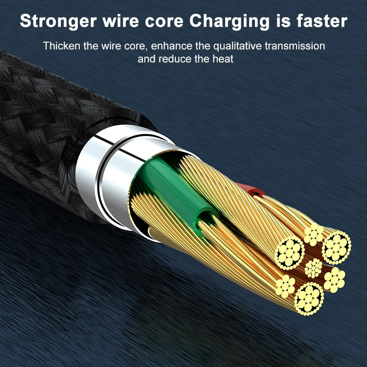 ADC-003 Type-C to 8 Pin PD Fast Charging Weave Data Cable, 1m, 2m