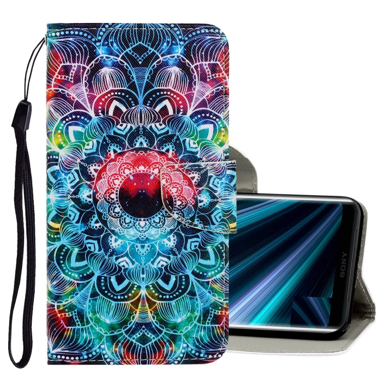 3D Colored Drawing Horizontal Flip PU Leather Case with Holder & Card Slots & Wallet, For Sony Xperia 20