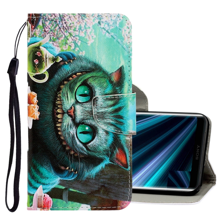 3D Colored Drawing Horizontal Flip PU Leather Case with Holder & Card Slots & Wallet, For Sony Xperia 20