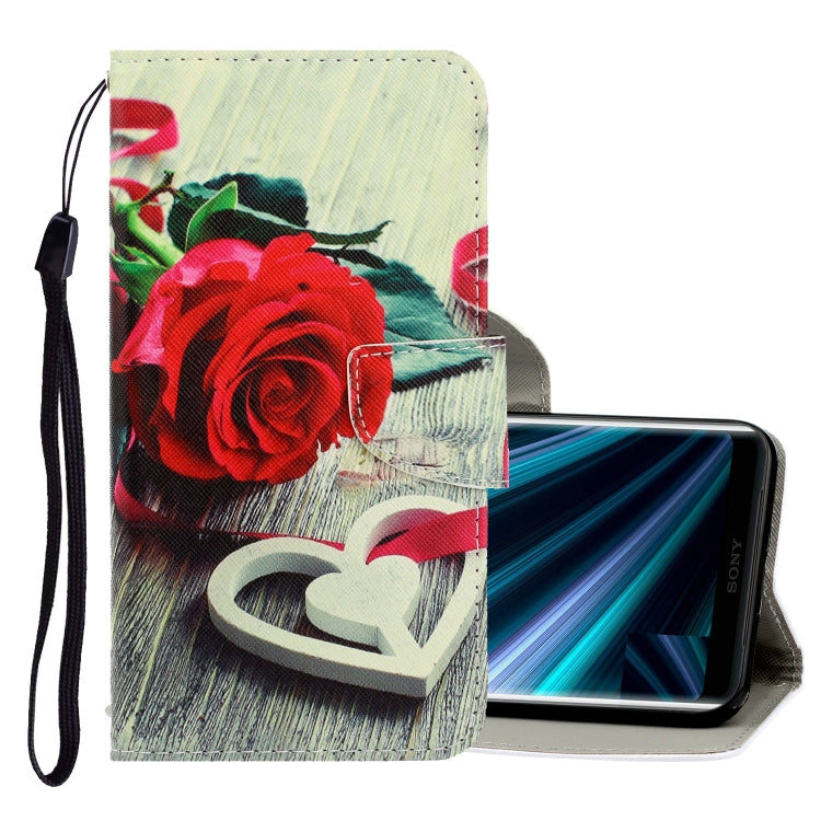 3D Colored Drawing Horizontal Flip PU Leather Case with Holder & Card Slots & Wallet, For Sony Xperia XZ3