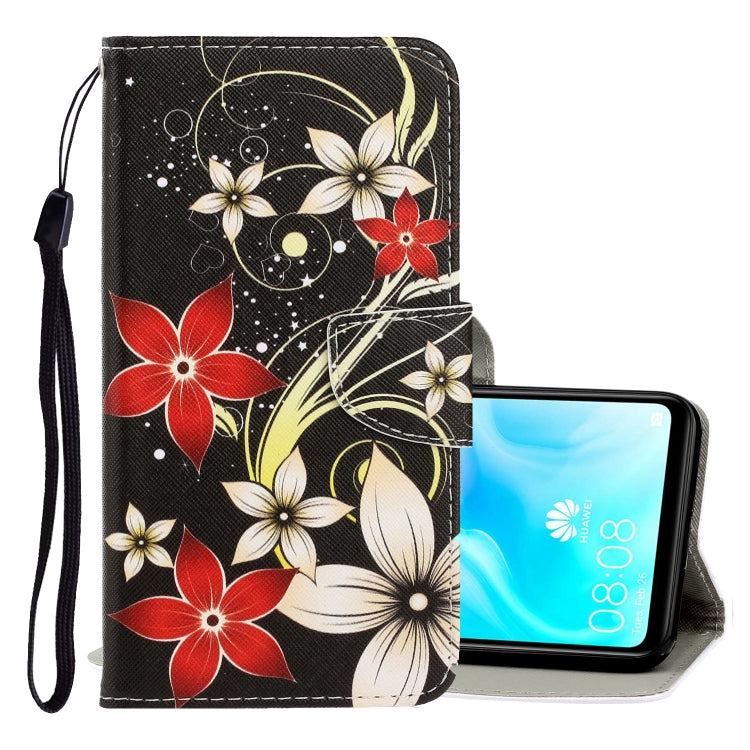 3D Colored Drawing Horizontal Flip PU Leather Case with Holder & Card Slots & Wallet, For Huawei P30 Lite