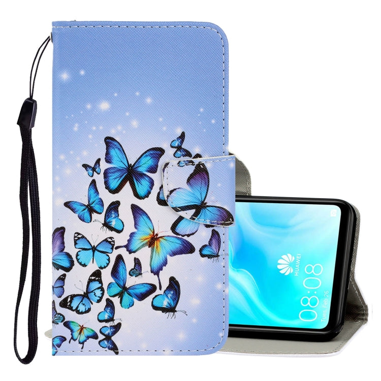 3D Colored Drawing Horizontal Flip PU Leather Case with Holder & Card Slots & Wallet, For Huawei P30 Lite