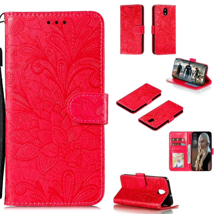 Lace Flower Horizontal Flip Leather Case with Holder & Card Slots & Wallet & Photo Frame, For LG K30, For Sony Xperia 5, For Nokia 7.2, For Huawei Honor Play 3, For Galaxy A70s