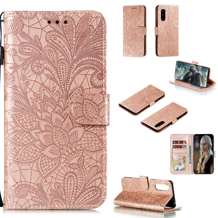 Lace Flower Horizontal Flip Leather Case with Holder & Card Slots & Wallet & Photo Frame, For LG K30, For Sony Xperia 5, For Nokia 7.2, For Huawei Honor Play 3, For Galaxy A70s