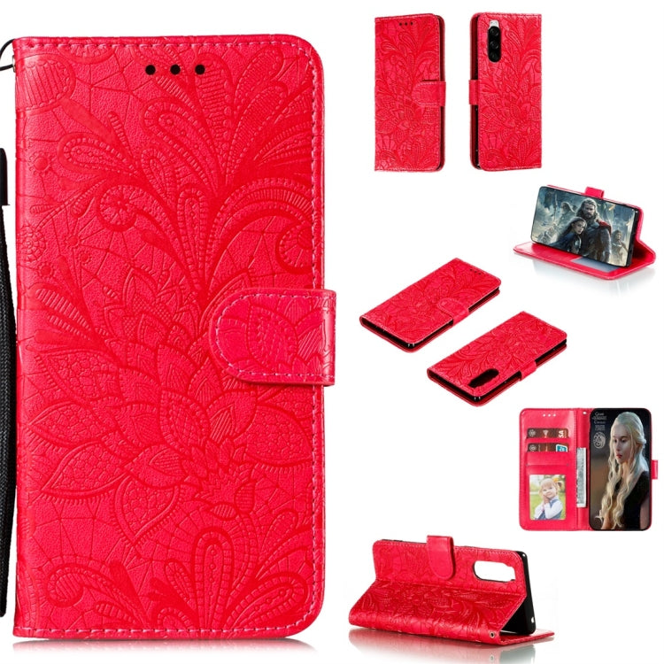 Lace Flower Horizontal Flip Leather Case with Holder & Card Slots & Wallet & Photo Frame, For LG K30, For Sony Xperia 5, For Nokia 7.2, For Huawei Honor Play 3, For Galaxy A70s