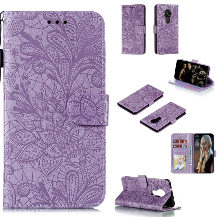 Lace Flower Horizontal Flip Leather Case with Holder & Card Slots & Wallet & Photo Frame, For LG K30, For Sony Xperia 5, For Nokia 7.2, For Huawei Honor Play 3, For Galaxy A70s