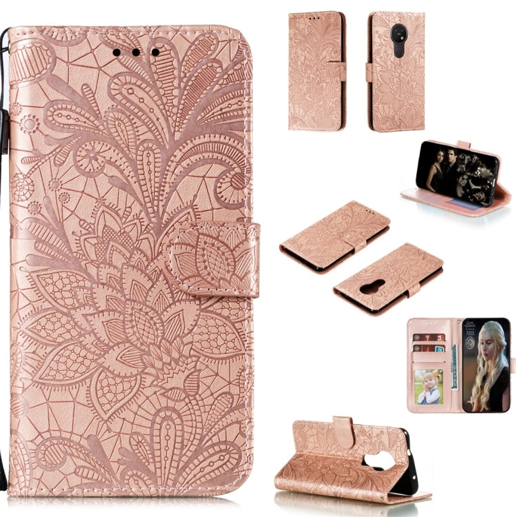 Lace Flower Horizontal Flip Leather Case with Holder & Card Slots & Wallet & Photo Frame, For LG K30, For Sony Xperia 5, For Nokia 7.2, For Huawei Honor Play 3, For Galaxy A70s