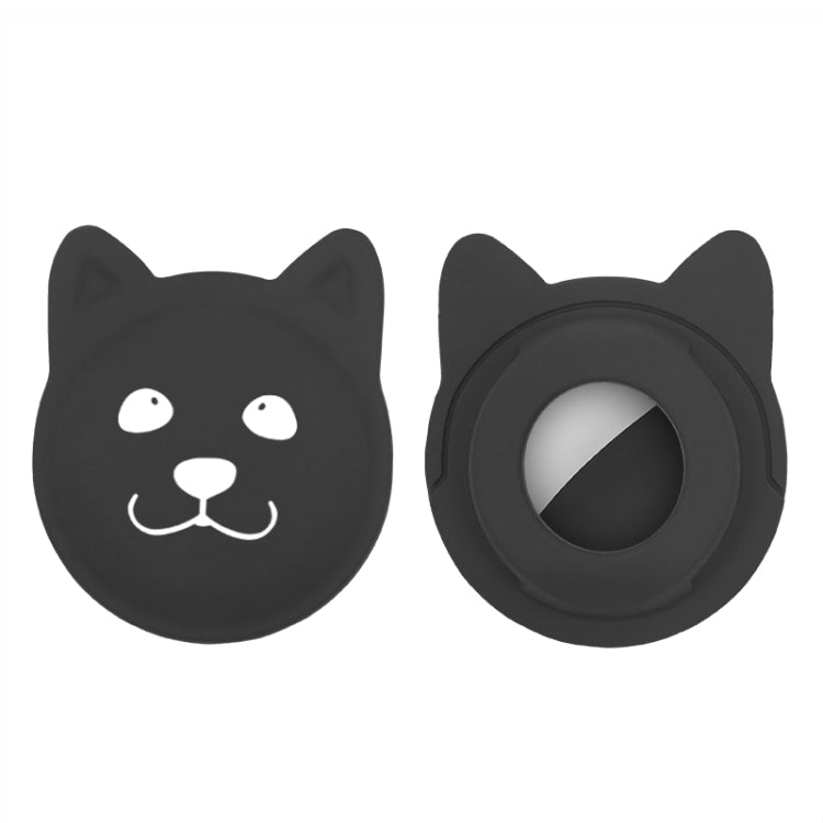 Cute Cartoon Pet Collar Anti-lost Tracker Silicone Case For AirTag, Serious Face, Naughty Smiley, Hanhan Smiley