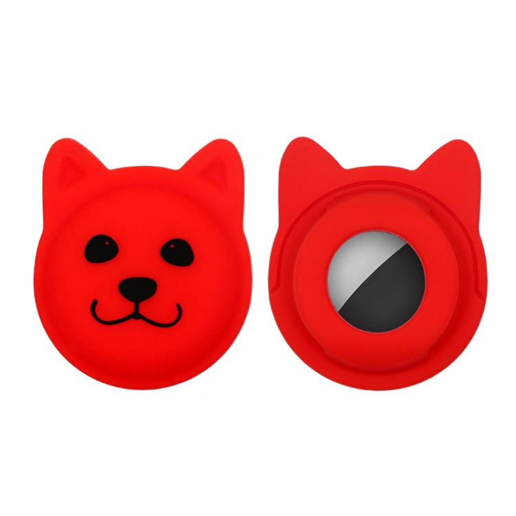 Cute Cartoon Pet Collar Anti-lost Tracker Silicone Case For AirTag, Serious Face, Naughty Smiley, Hanhan Smiley