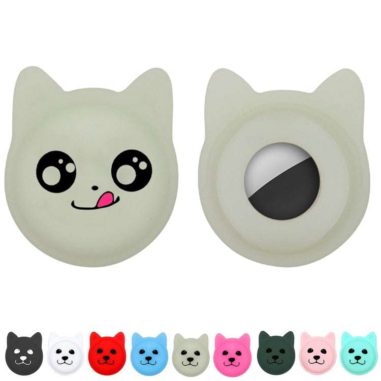 Cute Cartoon Pet Collar Anti-lost Tracker Silicone Case For AirTag, Serious Face, Naughty Smiley, Hanhan Smiley