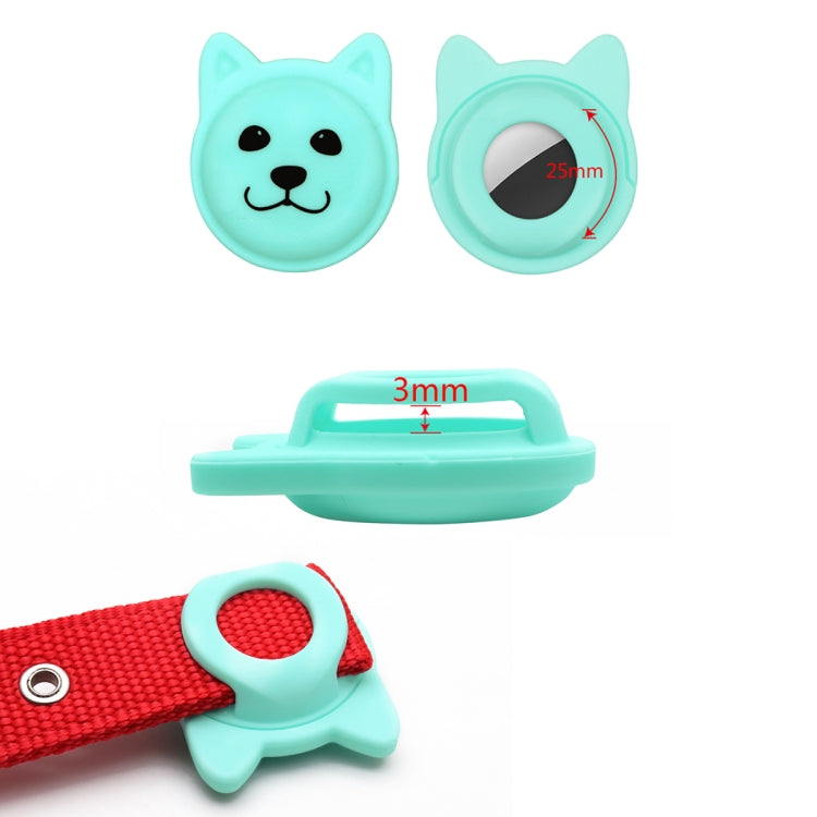 Cute Cartoon Pet Collar Anti-lost Tracker Silicone Case For AirTag, Serious Face, Naughty Smiley, Hanhan Smiley