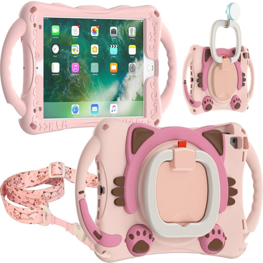 Cute Cat King Kids Shockproof EVA Protective Case with Holder & Shoulder Strap & Handle, For iPad 9.7 2018 / 2017 / Air / Air 2 / Pro 9.7, For iPad 10.2 2019 / 2020 / 2021 / Pro 10.5, For iPad mini 6 / mini 2024, For iPad mini 6