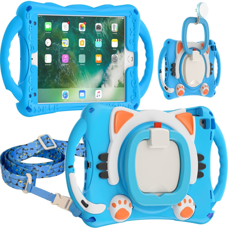 Cute Cat King Kids Shockproof EVA Protective Case with Holder & Shoulder Strap & Handle, For iPad 9.7 2018 / 2017 / Air / Air 2 / Pro 9.7, For iPad 10.2 2019 / 2020 / 2021 / Pro 10.5, For iPad mini 6 / mini 2024, For iPad mini 6