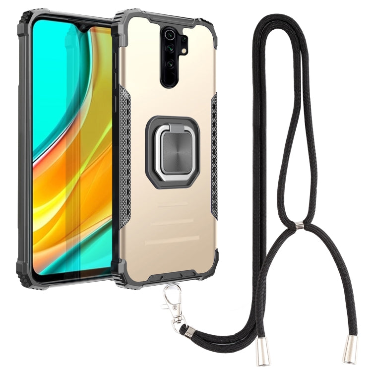 Aluminum Alloy + TPU Phone Case with Lanyard, For Xiaomi Redmi 9 / Redmi 10X, For Xiaomi Redmi Note 8, For Xiaomi Redmi Note 8 Pro, For Xiaomi Redmi Note 9S / Note 9 Pro, For Xiaomi Redmi Note 10 4G / Note 10S