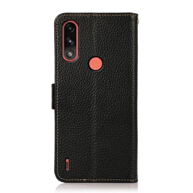 KHAZNEH Side-Magnetic Litchi Genuine Leather RFID Case