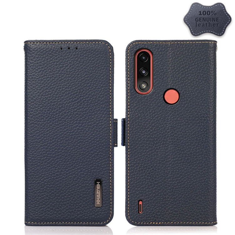 KHAZNEH Side-Magnetic Litchi Genuine Leather RFID Case