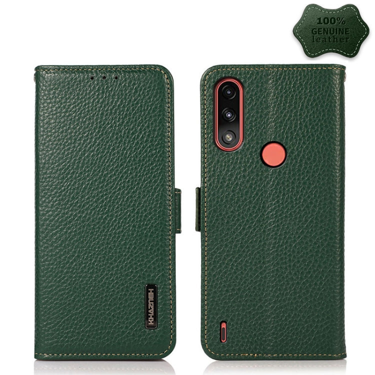 KHAZNEH Side-Magnetic Litchi Genuine Leather RFID Case