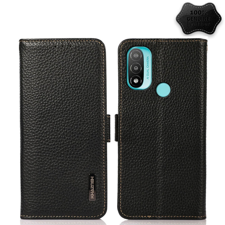 KHAZNEH Side-Magnetic Litchi Genuine Leather RFID Case