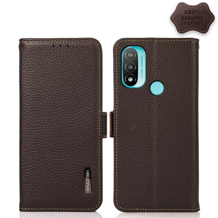 KHAZNEH Side-Magnetic Litchi Genuine Leather RFID Case