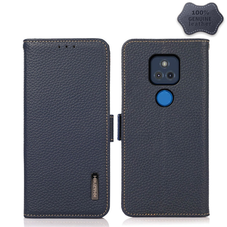 KHAZNEH Side-Magnetic Litchi Genuine Leather RFID Case