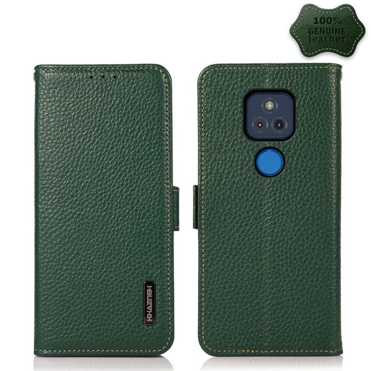 KHAZNEH Side-Magnetic Litchi Genuine Leather RFID Case