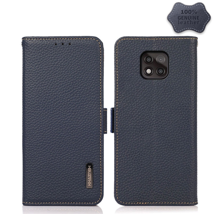 KHAZNEH Side-Magnetic Litchi Genuine Leather RFID Case