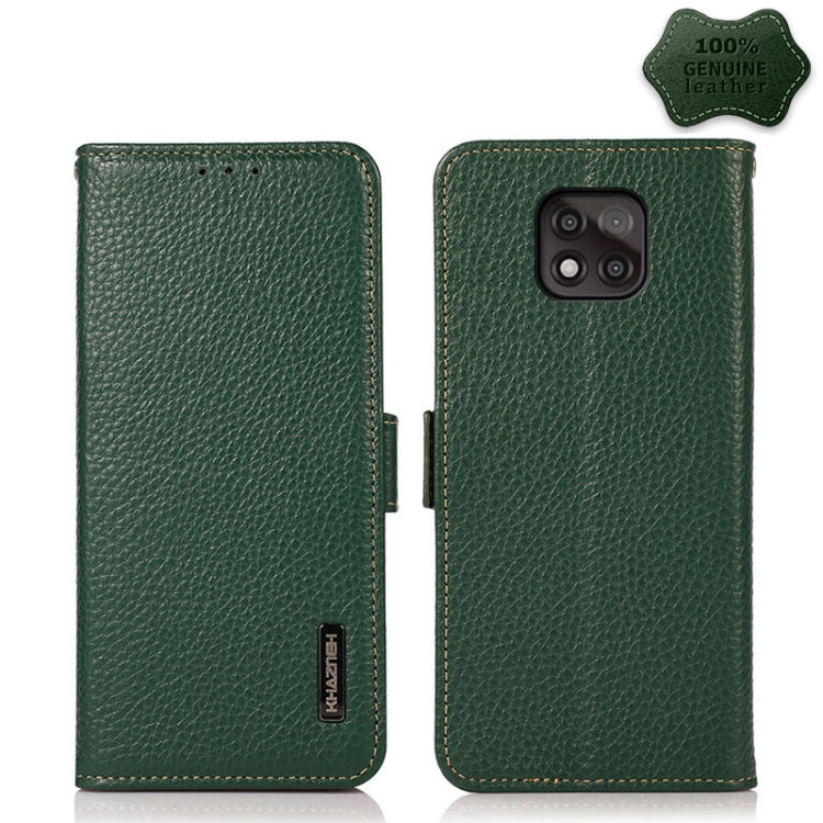KHAZNEH Side-Magnetic Litchi Genuine Leather RFID Case