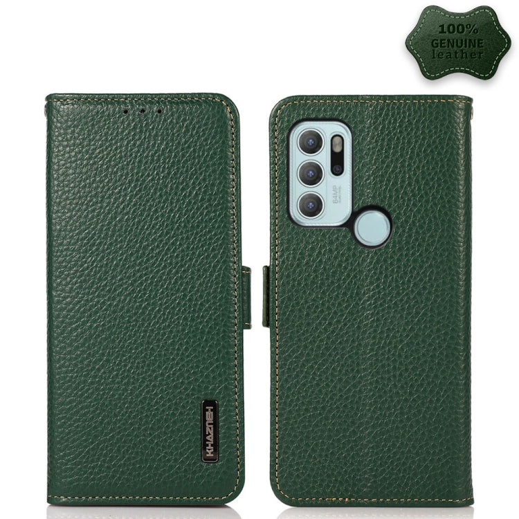 KHAZNEH Side-Magnetic Litchi Genuine Leather RFID Case, For Motorola Moto G60 / G40 Fusion, For Motorola Moto G60S, For Sony Xperia 1 III, For Sony Xperia 5 III, For Sony Xperia 10 III, For Sony Xperia Pro-I, For vivo Y76s 5G, For Google Pixel 6 Pro