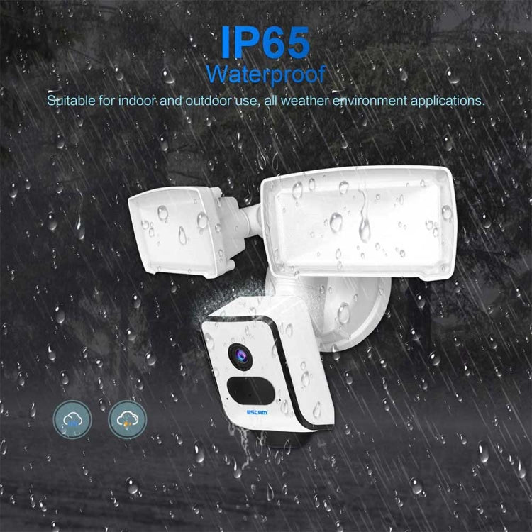 ESCAM QF612 3MP WiFi IP Camera & Floodlight, Support Night Vision / PIR Detection, QF612