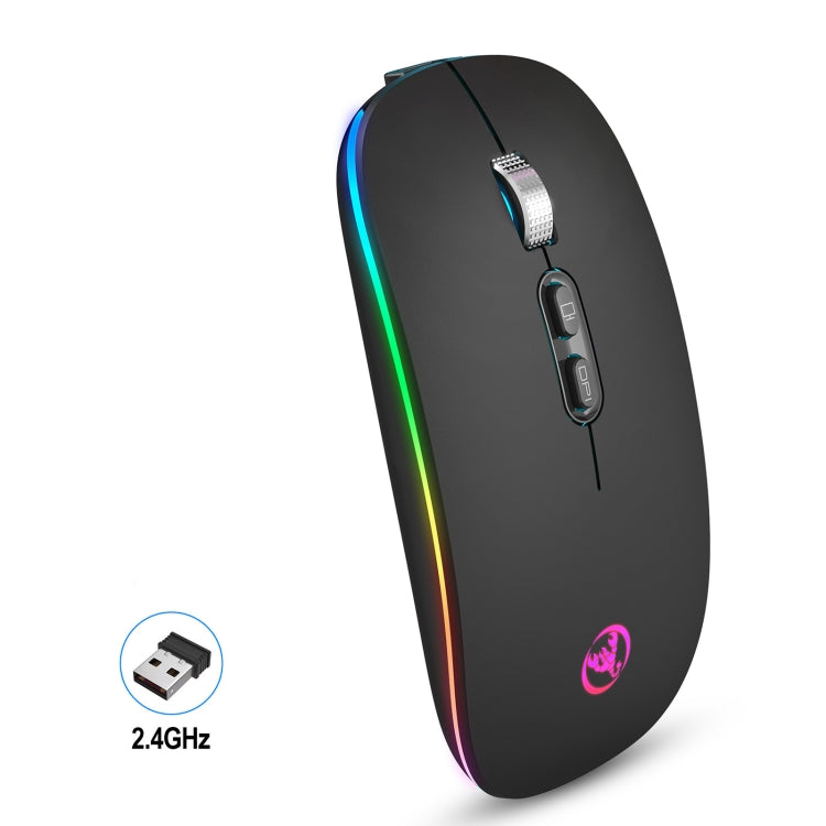 HXSJ M103FG 1600dpi Adjustable 2.4G RGB Light Wireless Mouse, 2.4G