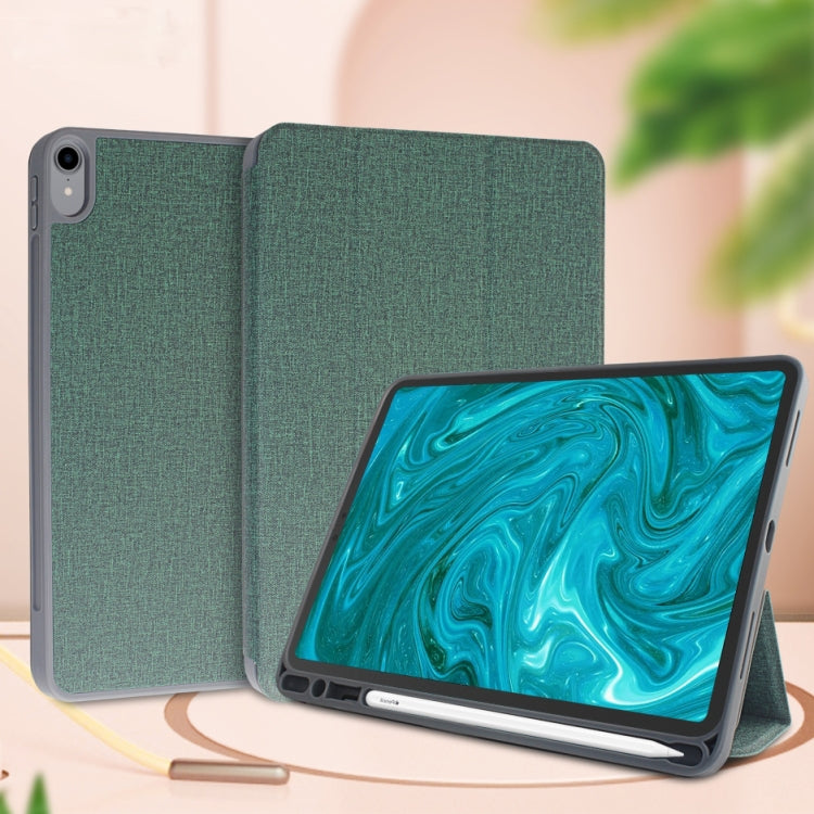 Mutural Exquisite Series Cloth Texture PU+TPU Leather Case with 3-Fold Holder & Pen Slot & Sleep & Wake-up Function, For iPad Pro 11 inch, For iPad Mini 5 / 4, For  iPad 9.7, For iPad Pro 12.9, For iPad Pro 10.5