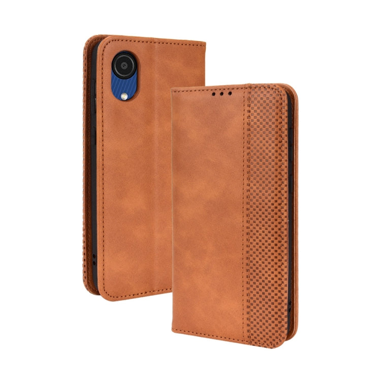 Magnetic Buckle Retro Texture Leather Phone Case, For Samsung Galaxy A73 5G, For Samsung Galaxy A03 Core, For Samsung Galaxy S22 Ultra 5G, For Sharp Aquos Wish, For Xiaomi 12, For OnePlus 10 Pro 5G, For Umidigi A11s, For ZTE Libero 5G II