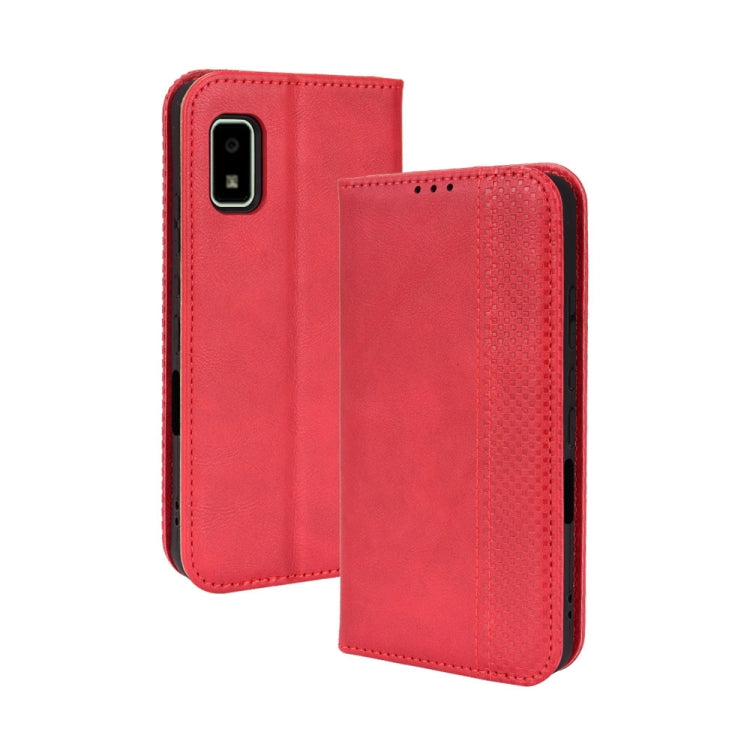 Magnetic Buckle Retro Texture Leather Phone Case, For Samsung Galaxy A73 5G, For Samsung Galaxy A03 Core, For Samsung Galaxy S22 Ultra 5G, For Sharp Aquos Wish, For Xiaomi 12, For OnePlus 10 Pro 5G, For Umidigi A11s, For ZTE Libero 5G II